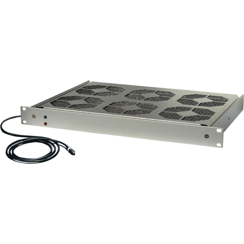 SCHROFF 10713-098 Lüftertafel - 19" Rack-Lüftereinsatz - 1HE - 6 Lüfter - Edelstahl