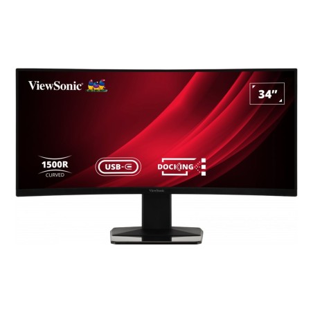 ViewSonic VG3419C - LED-Monitor - gebogen - 86.4 cm (34") - 3440 x 1440 UWQHD @ 120 Hz - VA - 300 cd/m² - 3000:1 - HDR10 - 0.4