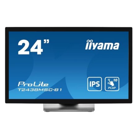 iiyama ProLite T2438MSC-B1 - LED-Monitor - 61 cm (24") (23.8" sichtbar) - Touchscreen - 1920 x 1080 Full HD (1080p) - IPS - 600