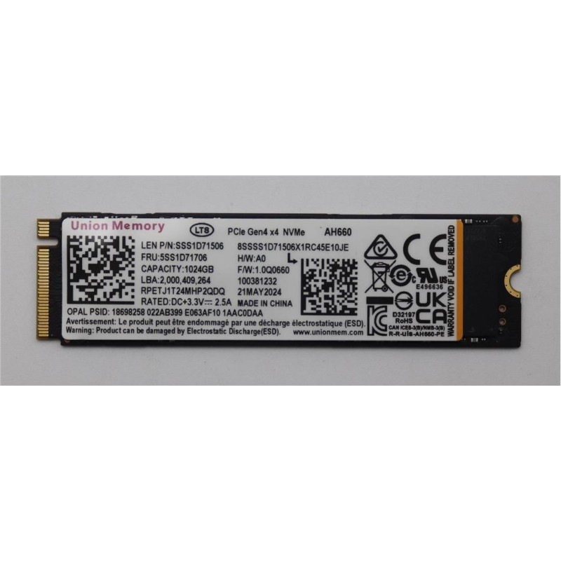 Lenovo SSD 1T M.2 2280 LTS PCIe4x4 UM OP (5SS1D71706)