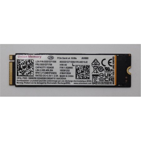 Lenovo SSD 1T M.2 2280 LTS PCIe4x4 UM OP (5SS1D71706)