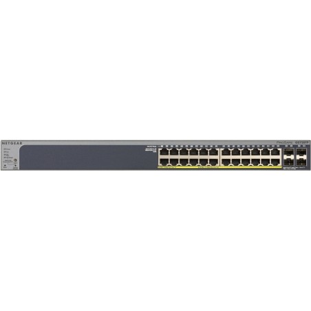 NETGEAR Smart GS728TP - Switch - L3 Lite - Smart - 16 x 10/100/1000 (PoE) + 8 x 10/100/1000 (PoE+) + 4 x SFP - an Rack montierb