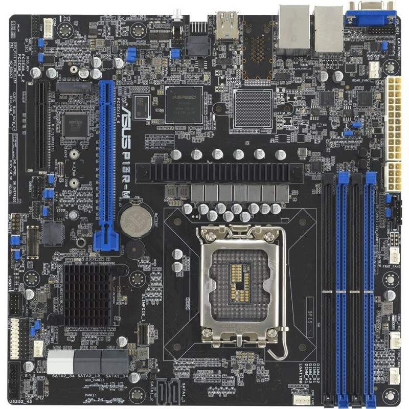 ASUS P13R-M - Motherboard - micro ATX - LGA1700-Sockel - C262 Chipsatz - USB 3,2 Gen 1, USB 3,2 Gen 2 - Gigabit LAN - Onboard-G