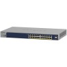 NETGEAR Smart GS728TPP - Switch - L3 Lite - Smart - 24 x 10/100/1000 (PoE+) + 4 x SFP - an Rack montierbar - PoE+ (720 W) (GS72