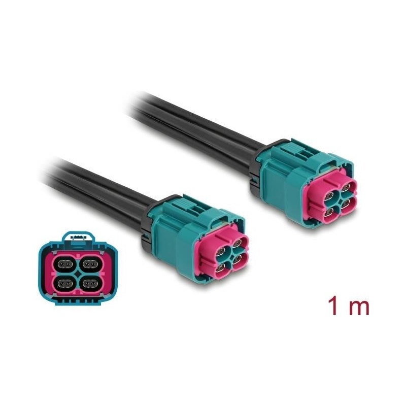 Delock Kabel HDMTD Z quad Buchse zu 1 m IP67 Schutzart (90342)