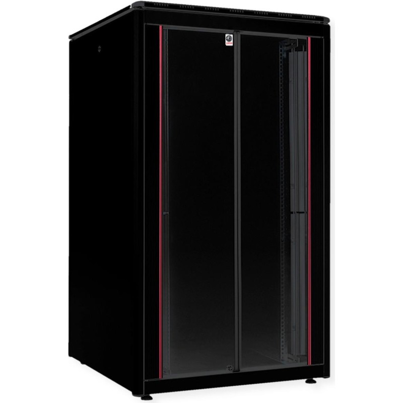 ROLINE 19 Zoll Netzwerkschrank Pro 26 HE 800x800 BxT Glastür schwarz (26.21.0224)