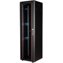 ROLINE 19 Zoll Netzwerkschrank Pro 47 HE 600x600 BxT Glastür schwarz (26.21.0237)