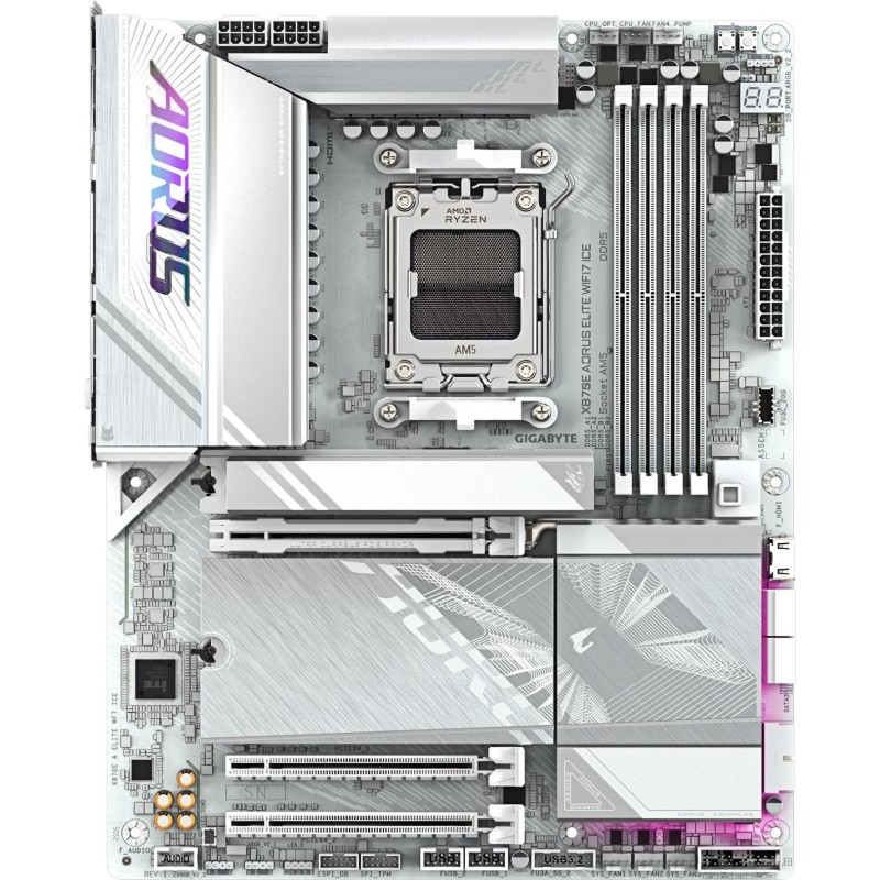 Gigabyte AORUS X870E ELITE WIFI7 ICE - Motherboard - ATX - Socket AM5 - AMD X870E Chipsatz - USB4, USB-C 3.2 Gen 2x2, USB 3.2 G