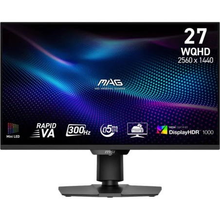 MSI MAG 274QPFDE X30MV Gaming Monitor 68,58 cm (27 Zoll) WQHD, Rapid VA, MPRT: 1ms, 300Hz, HDMI, DisplayPort, Pivot (9S6-3CF09H