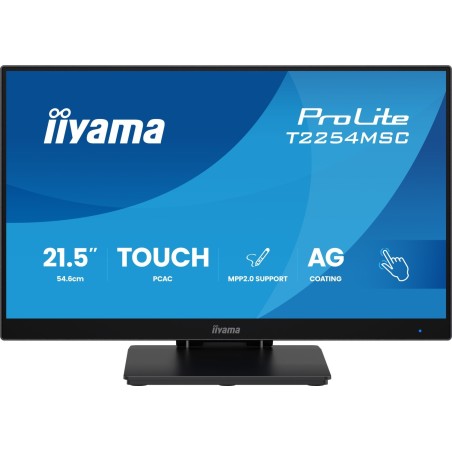 Iiyama TFT T2254MSC PCAP IPS 21.5''//HDMI/DP/2xUSB - Flachbildschirm (TFT/LCD) - 54,6 cm (T2254MSC-B2AG)