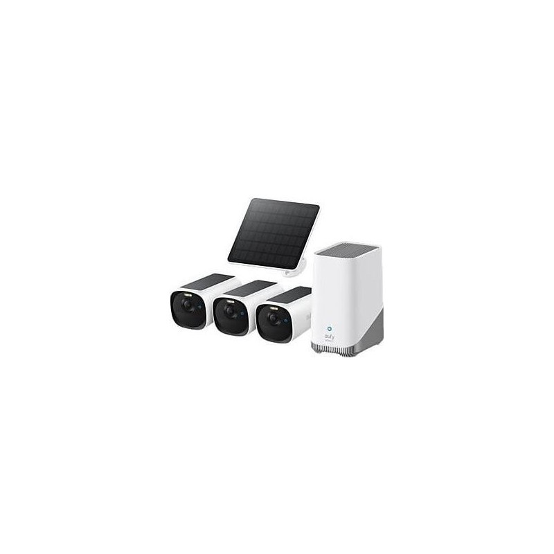EUFY Cam E40 3-Cam Kit HomeBase S380 and Solar Panel (E8144326)