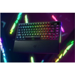 Razer BlackWidow V4 Pro - Tastatur - 75% - mit OLED-Display, Befehlswähler - Hintergrundbeleuchtung - kabellos - USB-C, 2.4 GHz