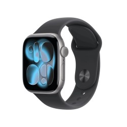 Apple Watch Series 11 GPS + Cellular 42mm Space Grey Aluminium Case with Black Sport Band - S/M (MF8A4ZR/A)