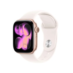 Apple Watch Series 11 GPS + Cellular 42mm Rose Gold Aluminium Case with Light Blush Sport Band - M/L (MF8F4ZR/A)