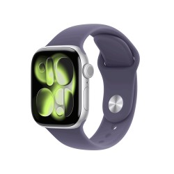 Apple Watch Series 11 GPS + Cellular 42mm Silver Aluminium Case with Purple Fog Sport Band - M/L (MF8J4ZR/A)