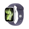 Apple Watch Series 11 GPS + Cellular 46mm Silver Aluminium Case with Purple Fog Sport Band - S/M (MFCP4ZR/A)
