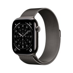 Apple Watch Series 11 GPS + Cellular 46mm Slate Titanium Case with Slate Milanese Loop - S/M (MFD34ZR/A)