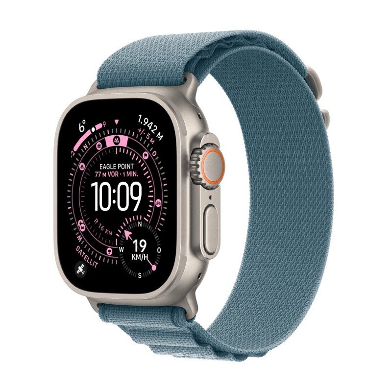Apple Watch Ultra 3 Titanium Cellular 49mm Natur (Alpine Loop hellblau) Small (MEWK4QF/A)