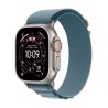 Apple Watch Ultra 3 Titanium Cellular 49mm Natur (Alpine Loop hellblau) Large (MEWP4QF/A)