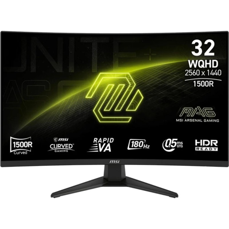 MSI MAG 321CQFDE E18 - LED-Monitor - gebogen - 81.3 cm (32") (31.5" sichtbar) - 2560 x 1440 WQHD @ 180 Hz - Rapid VA - 300 cd/m