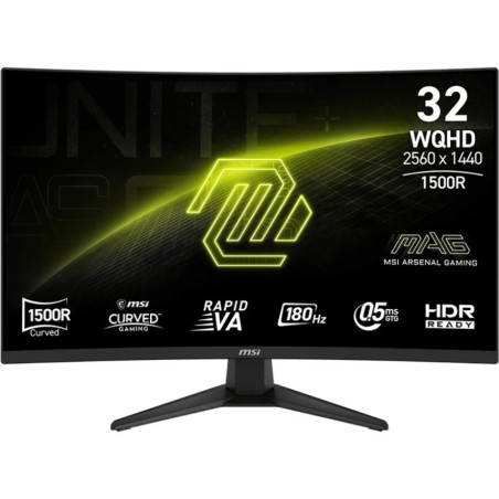 MSI MAG 321CQFDE E18 - LED-Monitor - gebogen - 81.3 cm (32") (31.5" sichtbar) - 2560 x 1440 WQHD @ 180 Hz - Rapid VA - 300 cd/m