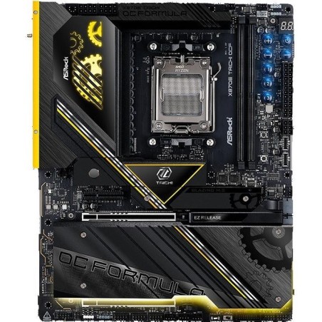 ASRock X870E Taichi OCF Mainboard AM5 ATX DDR5 PCIe 5.0 USB4 WiFi 7 Schwarz/Gelb (90-MXBTG0-A0UAYZ)