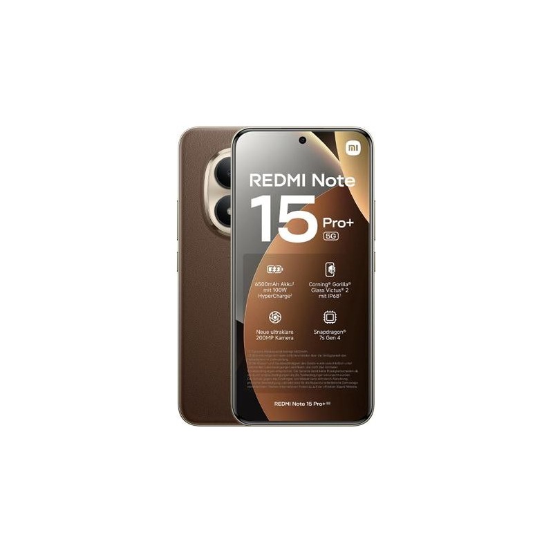 Xiaomi Redmi Note 15 Pro+ 5G Smartphone 256GB 8GB RAM 200MP Mocha Brown