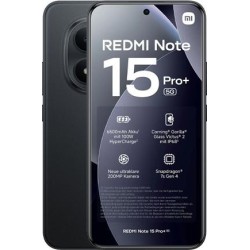 Xiaomi Redmi Note 15 Pro+ 5G Smartphone, 256GB, 8GB RAM, 6.83" AMOLED, Midnight Black