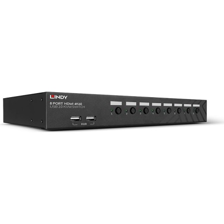 Lindy 8 Port HDMI 4K60, USB 2.0 & Audio KVM Switch (39538)