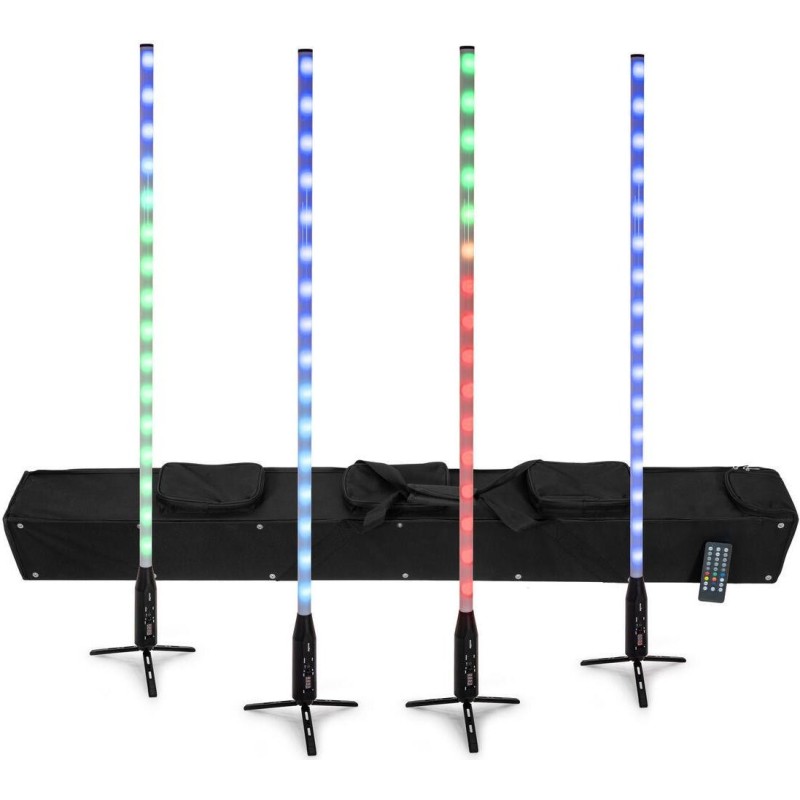EUROLITE AKKU Slim Tube AIR Set 4x 151 cm RGB LED Effektröhren AirW Wireless Tasche