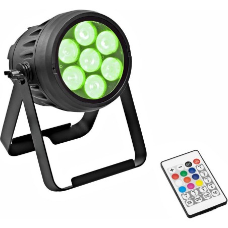EUROLITE LED IP PAR 7x15W RGBL Spot IP65 Schwarz mit Frostfiltern 51914227
