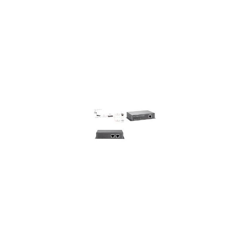 LevelOne POR-0122 - Repeater - 2 Anschlüsse - 10Base-T, 100Base-TX, 1000Base-T - RJ-45 / RJ-45 - extern - bis zu 100 m (552043)