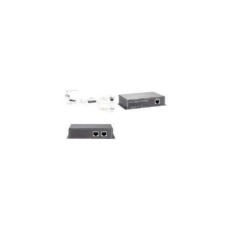 LevelOne POR-0122 - Repeater - 2 Anschlüsse - 10Base-T, 100Base-TX, 1000Base-T - RJ-45 / RJ-45 - extern - bis zu 100 m (552043)