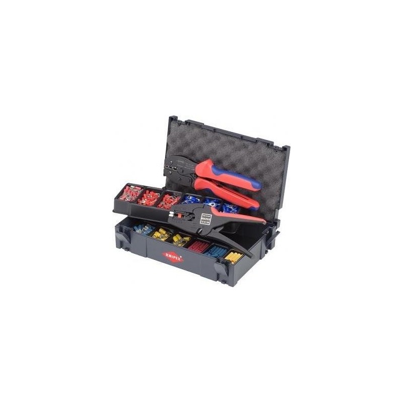Knipex 97 90 22 Crimp-Sortiment für Kabelverbinder 97 90 22 285tlg. Geeignet für Isolierte Kabelschuhe und Verbi (97 90 22)
