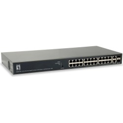 Level One LevelOne 26-Port Web Smart Gigabit PoE Switch,24 PoE Outputs (GEP-2651)