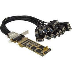 StarTech.com 16 Port PCI Express Seriell Karte - Low Profile - High Speed PCIe Seriell Karte mit 16 DB9 RS232 Ports - Erweiteru
