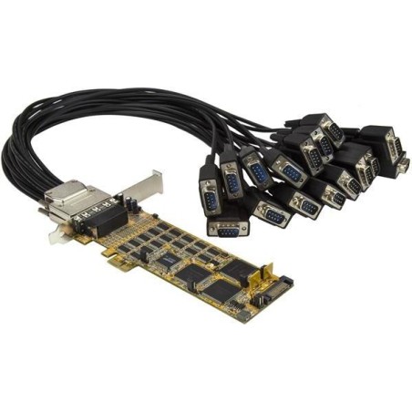 StarTech.com 16 Port PCI Express Seriell Karte - Low Profile - High Speed PCIe Seriell Karte mit 16 DB9 RS232 Ports - Erweiteru