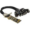 StarTech.com 16 Port PCI Express Seriell Karte - Low Profile - High Speed PCIe Seriell Karte mit 16 DB9 RS232 Ports - Erweiteru