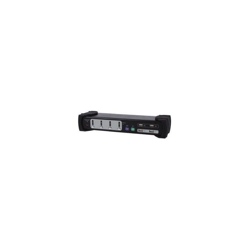 Equip Dual Monitor 4-Port Kombo - KVM-/Audio-/USB-Switch - PS/2, USB - 4 x KVM/Audio - 1 lokaler Benutzer - Desktop