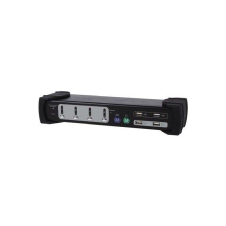 Equip Dual Monitor 4-Port Kombo - KVM-/Audio-/USB-Switch - PS/2, USB - 4 x KVM/Audio - 1 lokaler Benutzer - Desktop