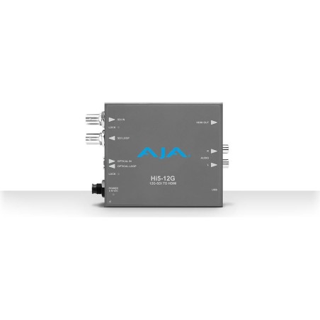 AJA Hi5-12G - Aktiver Videokonverter - Grau - 4096 x 2160 - - - 480i,576i,720p,1080i,1080p,2160p - BNC - HDMI + RCA (Hi5-12G)