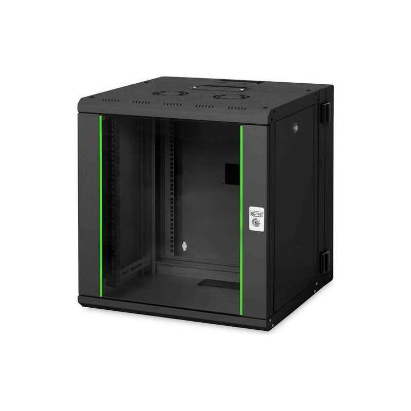 DIGITUS Professional Unique DN-19 12-U-3-SW - Schrank - Netzwerkschrank - geeignet für Wandmontage - Schwarz, RAL 9005 - 12U -