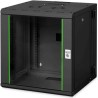 DIGITUS Professional Unique DN-19 12-U-3-SW - Schrank - Netzwerkschrank - geeignet für Wandmontage - Schwarz, RAL 9005 - 12U -