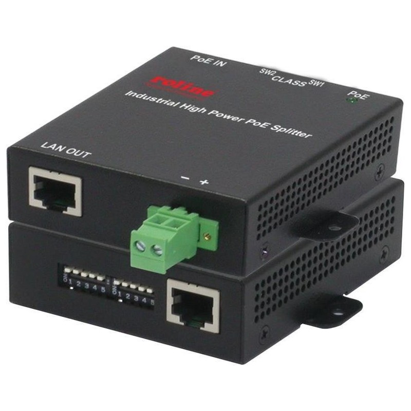 ROLINE 21.13.1173 - Gigabit Ethernet - 10,100,1000 Mbit/s - IEEE 802.3af,IEEE 802.3at - Cat5,Cat6 - Schwarz - Überstrom - Überh