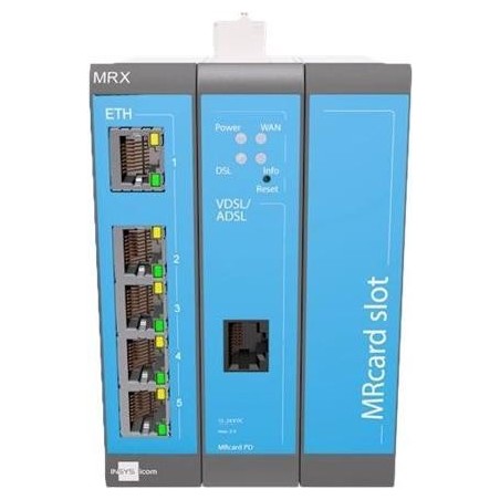 Insys icom MRX3 DSL-B - mod. xDSL-Router - Ethernet-WAN - Schnelles Ethernet - Blau - Grau (10019437)