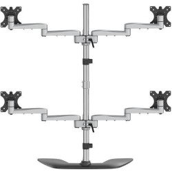 StarTech.com ARMQUADSS Monitorhalterung fur vier Bildschirme (fur bis zu 81,30cm (32") VESA-Monitore, beweglich, Stahl & Alumin