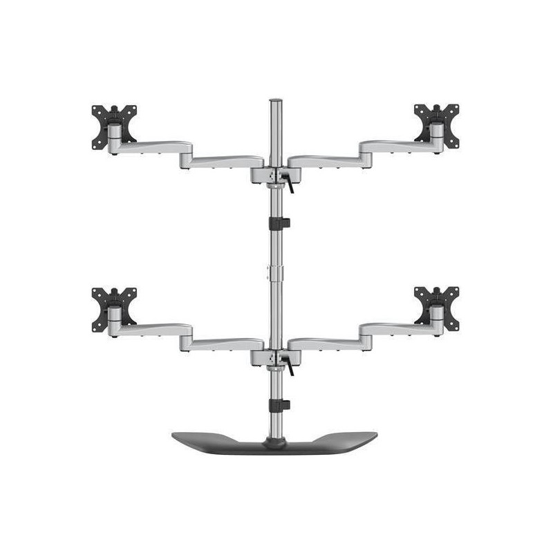 StarTech.com ARMQUADSS Monitorhalterung fur vier Bildschirme (fur bis zu 81,30cm (32") VESA-Monitore, beweglich, Stahl & Alumin