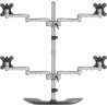 StarTech.com ARMQUADSS Monitorhalterung fur vier Bildschirme (fur bis zu 81,30cm (32") VESA-Monitore, beweglich, Stahl & Alumin