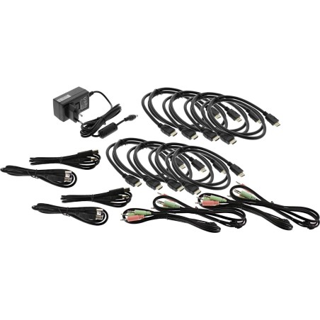 InLine KVM Desktop Switch - 4-fach - Dual Monitor - HDMI - 4K - USB 3.0 - Audio (62654I)