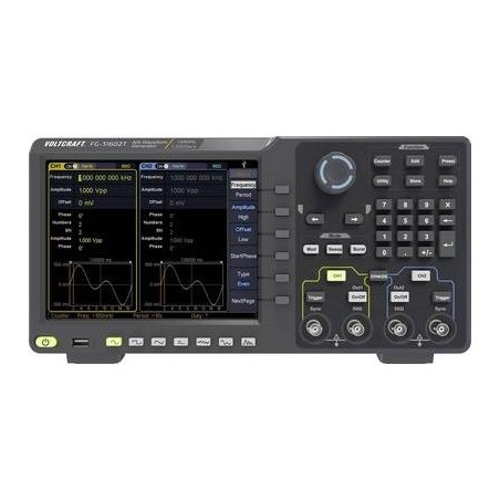 VOLTCRAFT FG-31602T Funktionsgenerator netzbetrieben 1 µHz - 160 MHz 2-Kanal Arbiträr, Rauschen, Puls, Rechteck, Sinus, Dreieck